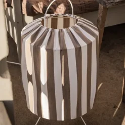 Capri golvlampa IP44 taupe/vit