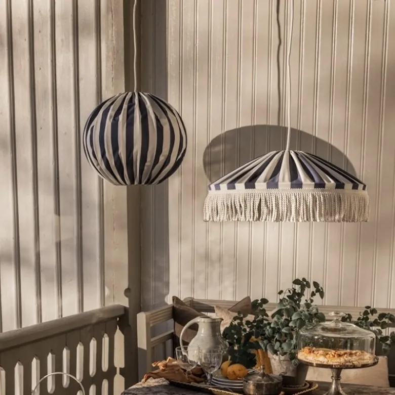 Capri Ø45 taklampa IP44 blå/vit