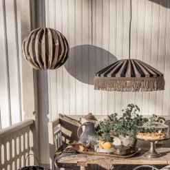 Capri Ø50 taklampa IP44 frans taupe/svart