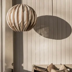 Capri Ø45 taklampa IP44 taupe/vit