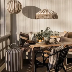 Capri Ø45 taklampa IP44 taupe/vit