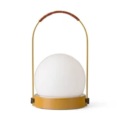 Carrie portabel bordslampa IP44 golden brown/leather