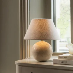 Castello 35 Bordslampa Beige travertin