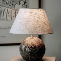 Castello 24 bordslampa brun/beige