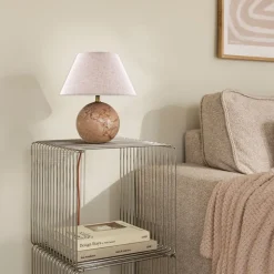 Castello 24 Bordslampa Dimrosa marmor/beige