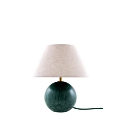 Castello 24 Bordslampa Mörkgrön marmor/beige