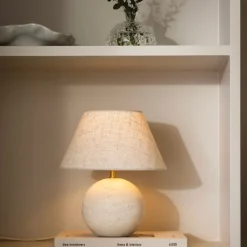 Castello 24 bordslampa travertin/beige