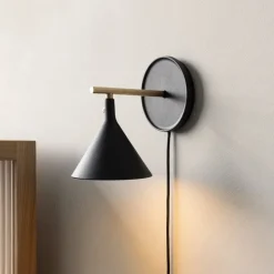 Cast sconce diffuser vägglampa svart