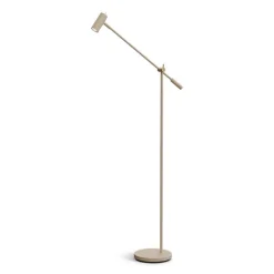 Cato golvlampa dimbar matt nougat/mässing