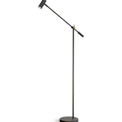 Cato golvlampa dimbar mattsvart/mässing