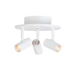 Cato 3 spotlight rund halogen mattvit/mattvit