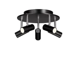Cato 5 spotlight rund mattsvart/krom