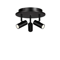 Cato 3 spotlight rund mattsvart/mattsvart