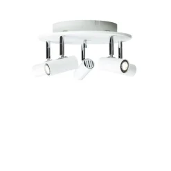 Cato 5 spotlight rund mattvit/krom
