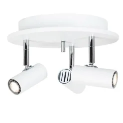Cato 3 spotlight rund mattvit/krom