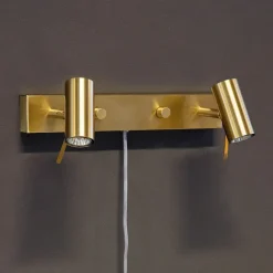 Cato Vägglampa dubbel mässing
