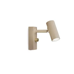 Cato vägglampa enkel matt nougat/mässing