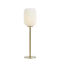 Cava bordslampa borstad mässing/vit