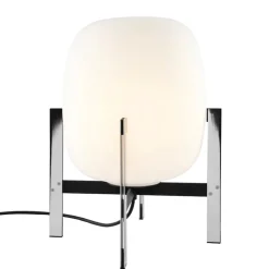 Cesta metalica bordslampa utan handtag opalglas