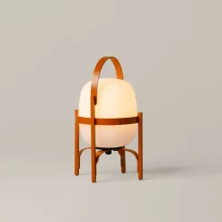 Cestita alubat portabel bordslampa rödorange