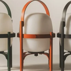 Cestita alubat portabel bordslampa rödorange