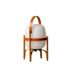 Cestita alubat portabel bordslampa rödorange