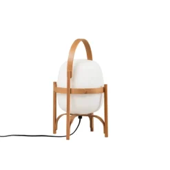 Cestita bordslampa opalglas