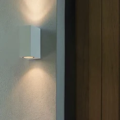 Chios 150 vägglampa IP44 matt grå