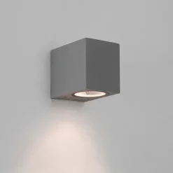 Chios 80 vägglampa IP44 matt grå