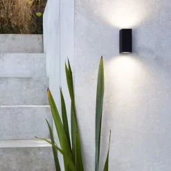 Chios 150 vägglampa IP44 matt svart