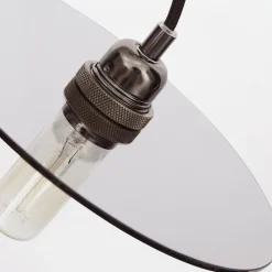 Circle shade taklampa smoked glass