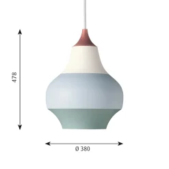 Cirque large Taklampa copper topp