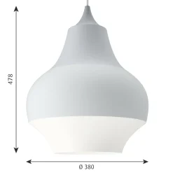 Cirque large Taklampa grey