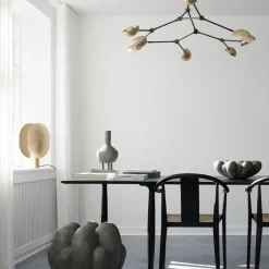 Clam bordslamp brass