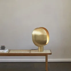 Clam bordslamp brass