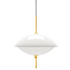 Clam Ø44 taklampa opal, mässing