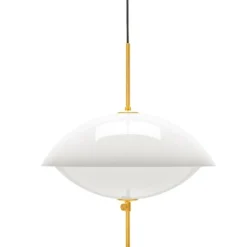 Clam Ø55 taklampa opal, mässing