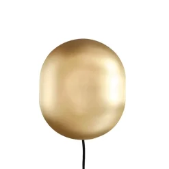 Clam vägglampa brass