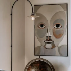 Cobbler 150 vägglampa klar/svart