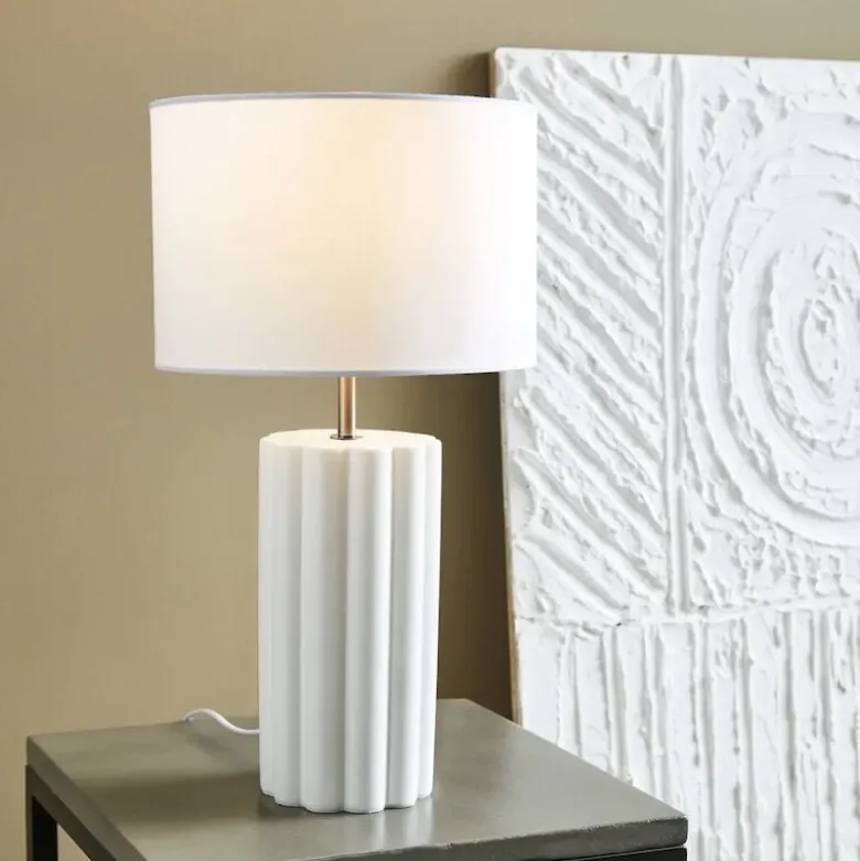 Column bordslampa vit/vit