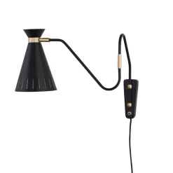 Cone vägglampa black noir