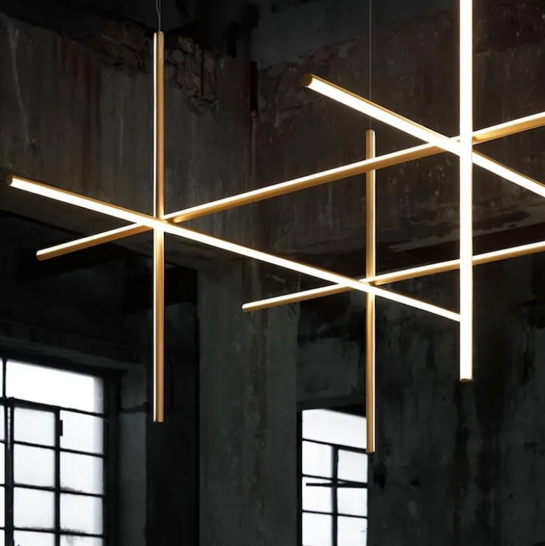 Coordinates C4 taklampa anodized champagne