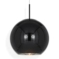 Copper round 45 taklampa svart