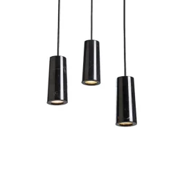 Core 3 kluster taklampa svart Marquina marmor