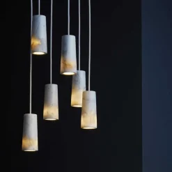 Core 6 kluster taklampa vit carrara marmor