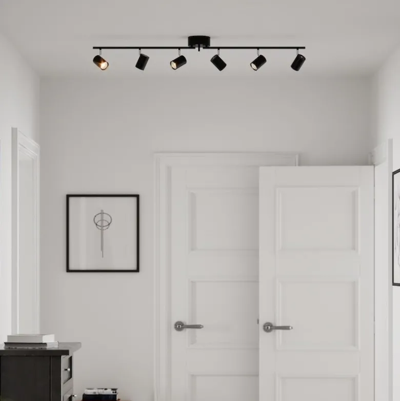 Correct takspot 6-låg matt svart