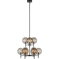 Crown taklampa svart
