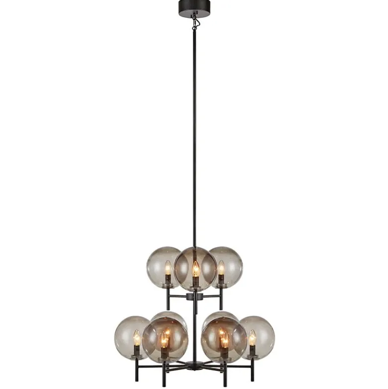 Crown taklampa svart