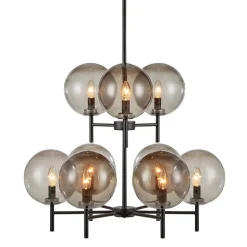Crown taklampa svart