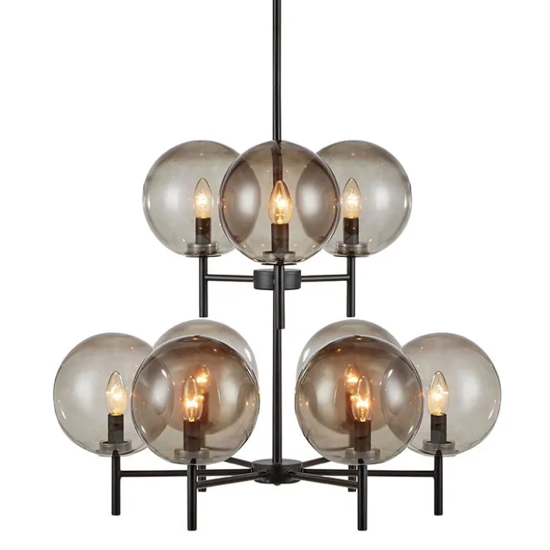 Crown taklampa svart